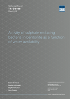 Activity of sulphate reducing bacteria in bentonite as a function of water availability