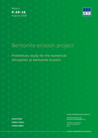 Bentonite erosion Project. Preliminary study for the numerical simulation of bentonite erosion
