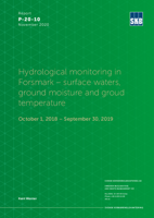 Hydrological monitoring in Forsmark - surface waters, ground moisture and ground temperature. October 1, 2018-September 30, 2019