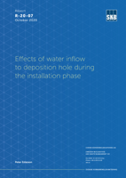 Effects of water inflow to deposition hole during the installation phase