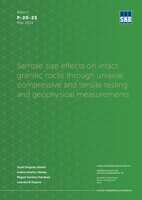 Sample size effects on intact granitic rocks through uniaxial compressive and tensile testing and geophysical measurements