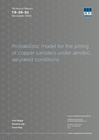 Probabilistic model for the pitting of copper canisters under aerobic, saturated conditions