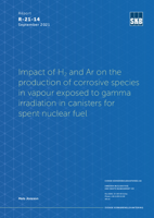 Impact of H2 and Ar on the production of corrosive species in vapour exposed to gamma irradiation in canisters for spent nuclear fuel