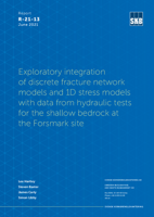 Exploratory integration of discrete fracture network models and 1D stress models with data from hydraulic tests for the shallow bedrock at the Forsmark site
