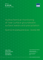 Hydrochemical monitoring of near surface groundwater, surface waters and precipitation. Results from the sampling period January - December 2018