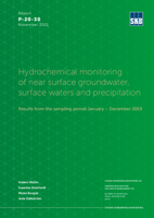 Hydrochemical monitoring of near surface groundwater, surface waters and precipitation. Results from the sampling period January - December 2019