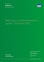 Mätning av ytvattentemperatur i gölar i Forsmark 2021
