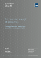 Compressive strength of bentonites. Factors influencing results from unconfined compression tests