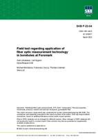 Field test regarding application of fiber optic measurement technology in boreholes at Forsmark