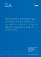 Assessment of homogeneous processes and parameters to be used in models for radiation induced dissolution of spent nuclear fuel