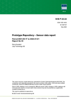Prototype Repository - Sensor data report. Period 2001-09-17 to 2022-01-01 Report No 33