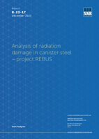 Analysis of radiation damage in canister steel - project REBUS