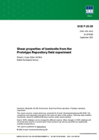 Shear properties of bentonite from the Prototype Repository field experiment