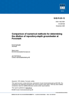 Comparison of numerical methods for determining the dilution of repository-depth groundwater at Forsmark