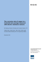 The corrosion rate of copper in a bentonite test package measured with electric resistance sensors