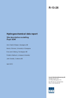 Hydrogeochemical data report. Site descriptive modelling Äspö SDM