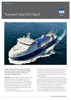 Fact sheet - Transport ship M/S Sigrid