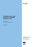 Feasibility study of waste containers and handling equipment for SFL