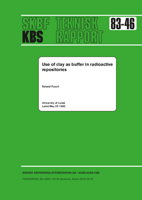Use of clays as buffers in radioactive repositories
