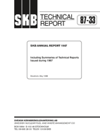 SKB Annual report 1987 - including summaries of technical reports issued during 1987
