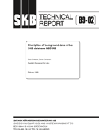 Description of background data in the SKB database GEOTAB