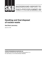 Background report to SKB R&D-programme 89. Handling and final disposal of nuclear waste. Hard Rock Laboratory