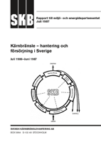 Rapport till miljö- och energidepartementet Juli 1987. Kärnbränsle – hantering och försörjning i Sverige Juli 1986 – Juni 1987