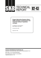 Project Alternative Systems Study - PASS. Analysis of performance and long-term safety of repository concepts