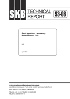 Äspö Hard Rock Laboratory Annual Report 1992