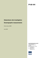 Oskarshamn site investigation. Oceanographic measurements