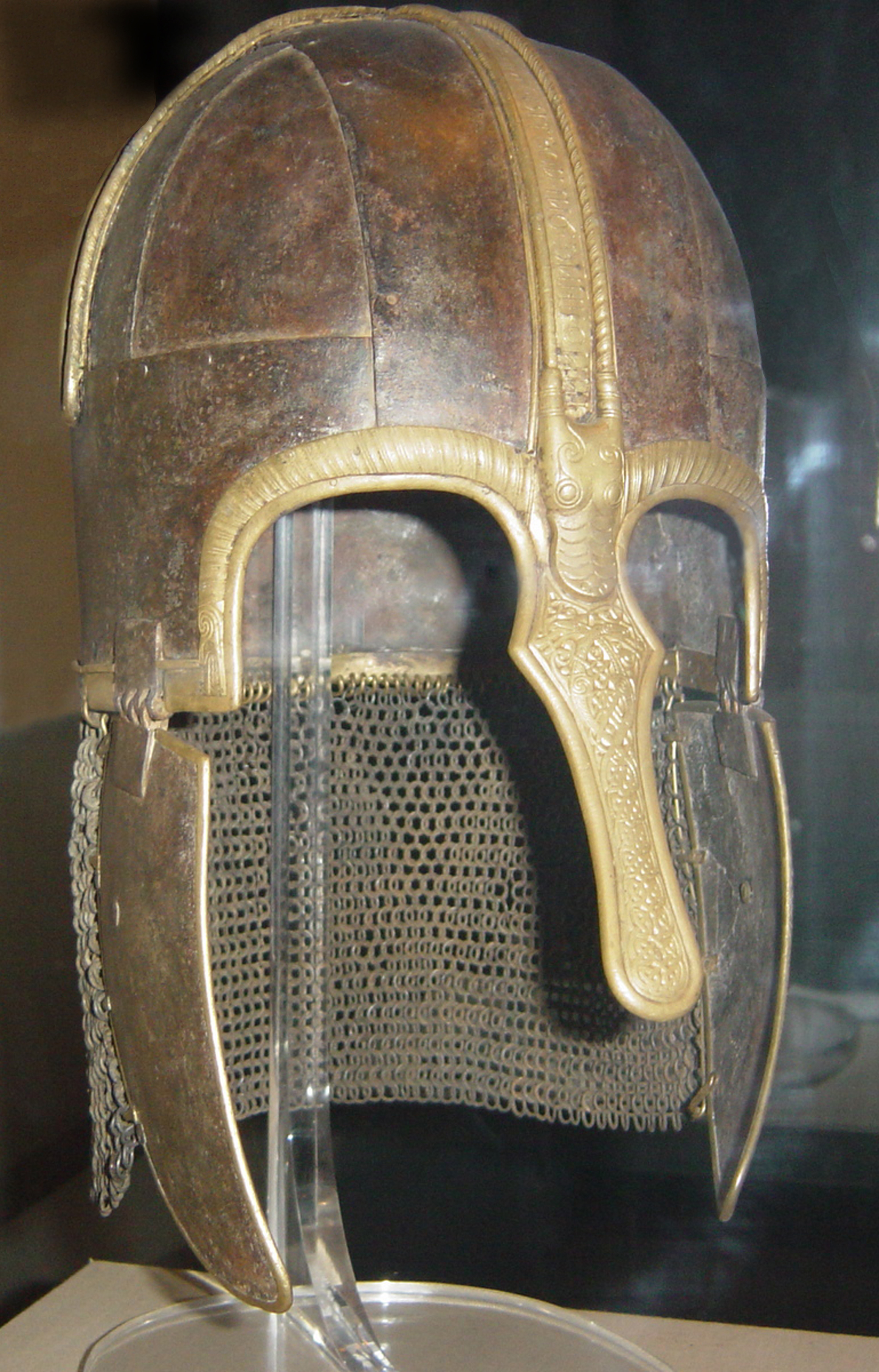 Osheres hjälm är från senare hälften av 700-talet och kan beskådas på Yorkshire Castle Museum.